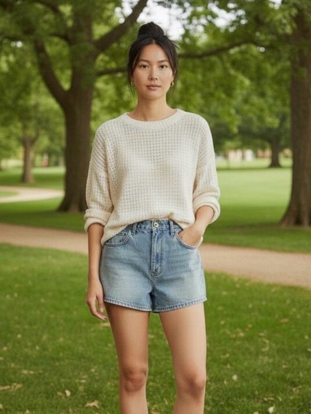 Reformation Devon Lee Carlson Denim Shorts